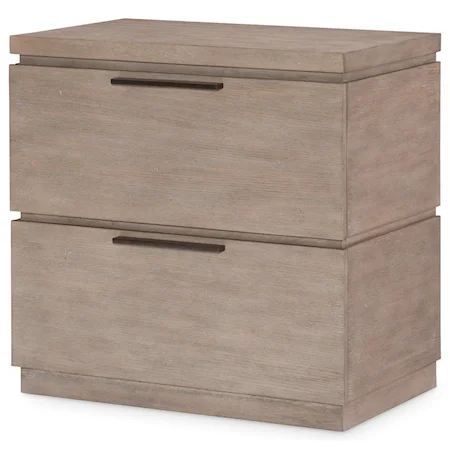 Contemporary 2-Drawer Nightstand with USB Charging Port