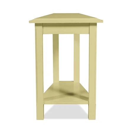 Wedge End Table with Shelf