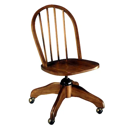 Armless Bow Back Desk Chair