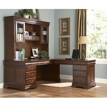 L-Shaped Desk and Hutch