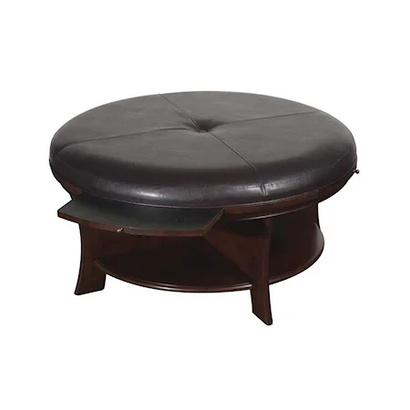 Round Cocktail Table Ottoman