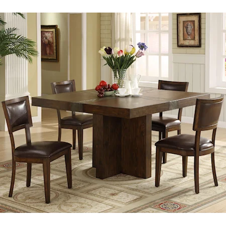 5 Piece Square Table & Chairs Set
