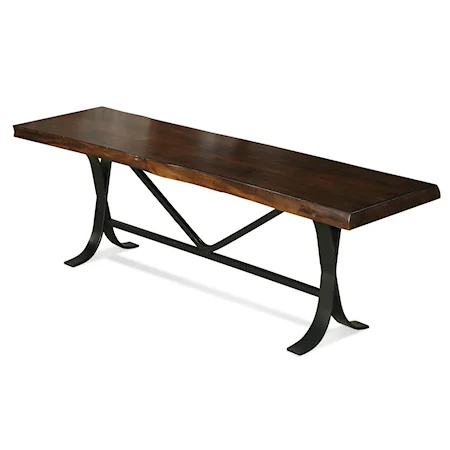 Dining Bench with Metal Legs