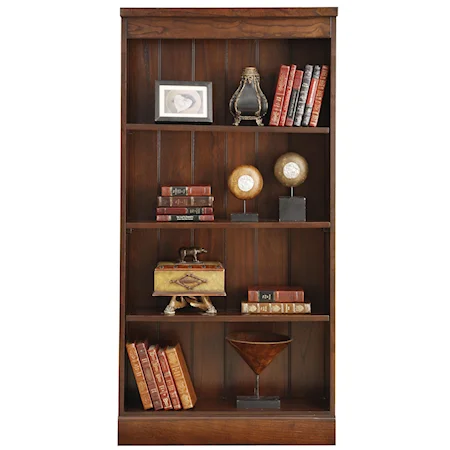 Bookcase with 2 Adjustable Shelves and 1 Fixed Shelf