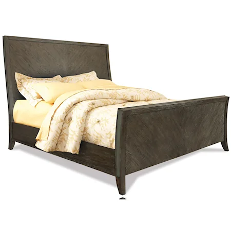 Queen Sleigh Bed in Carbon Gray Finish