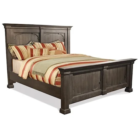 California King Panel Bed in Charcoal Finish