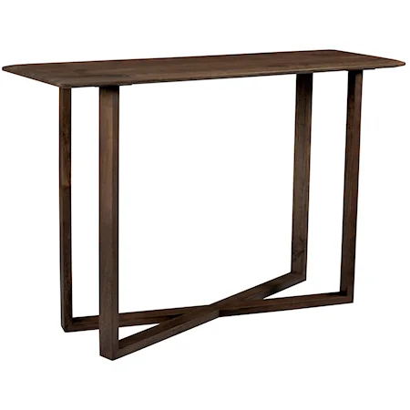 Transitional Console Table with Slim Legs and X-Base