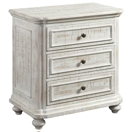 Farmhouse 3-Drawer Nightstand