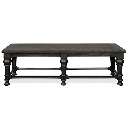 Farmhouse Planked Wood Seat Dining Bench in Matte Black Finish
