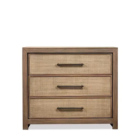 Bachelor Chest with Woven Cane Drawer Fronts