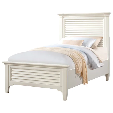 Transitional Twin Louver Bed