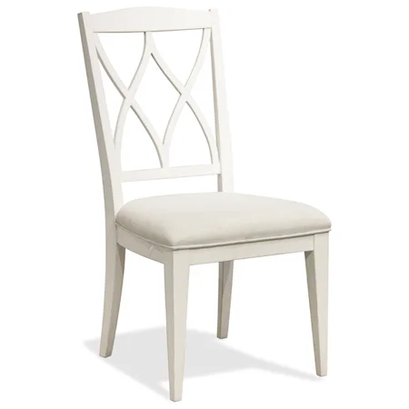 Cottage Style XX-Back Upholstered Side Chair