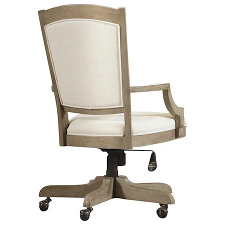 Upholstered Desk Chair with Casters