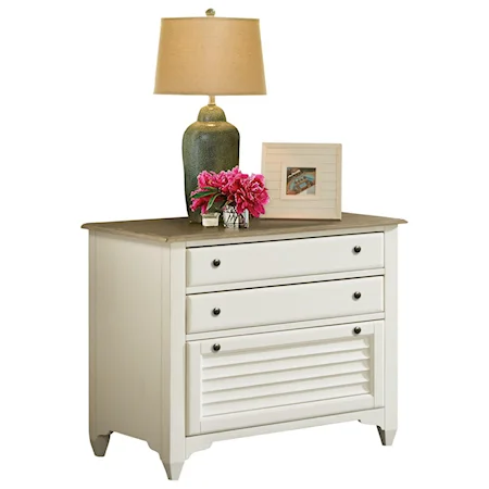 Lateral File Cabinet with Louvered Drawer