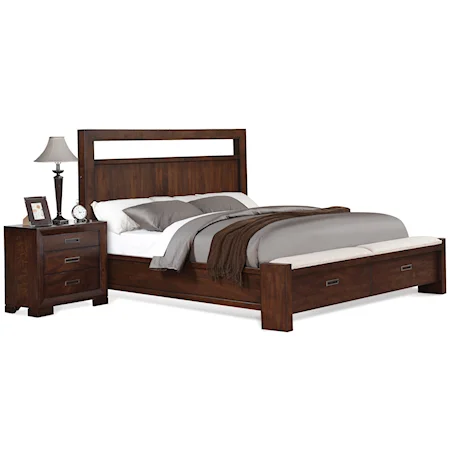 Queen Panel Bed w/ Storage