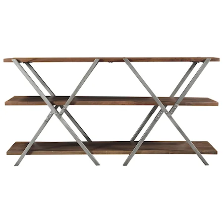 Contemporary Console Table with Metal Legs