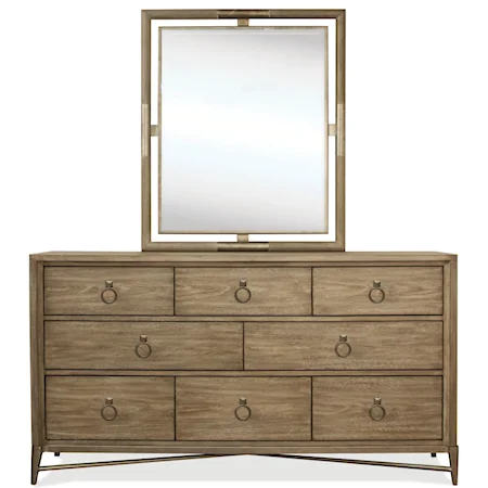 8 Drawer Dresser and Mirror Combo