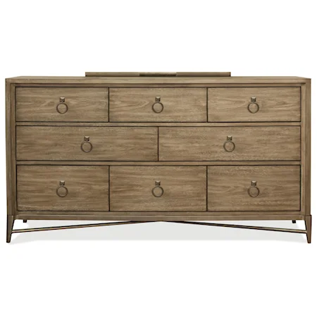 8 Drawer Dresser with Ring Pull Hardware