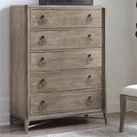 5 Drawer Chest with Ring Pull Hardware