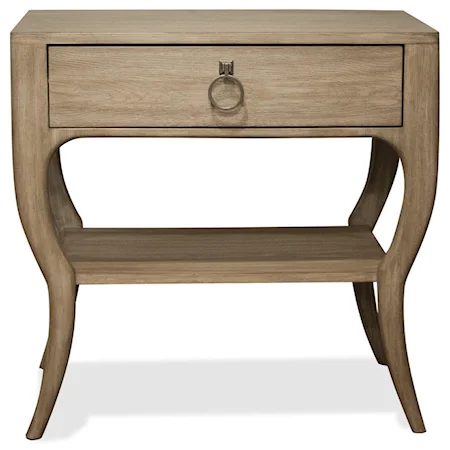 Accent Nightstand with Ring Pull Hardware