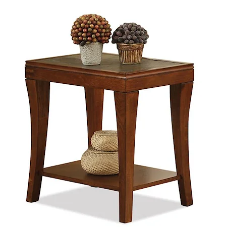 Chairside Table w/ Shelf
