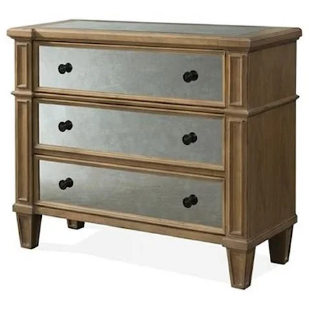 3 Drawer Bachelors Chest with Antique Mirror Inserts