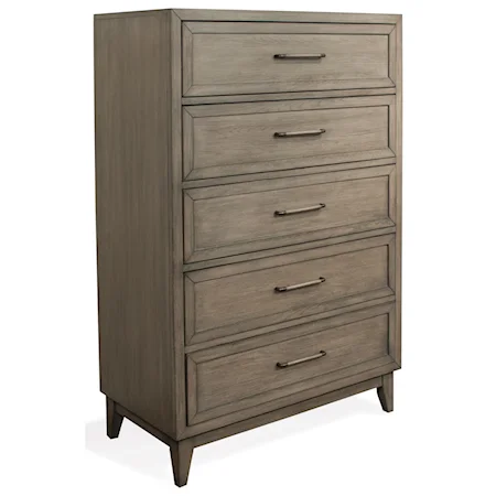 5 Drawer Chest in Gray Wash Finish