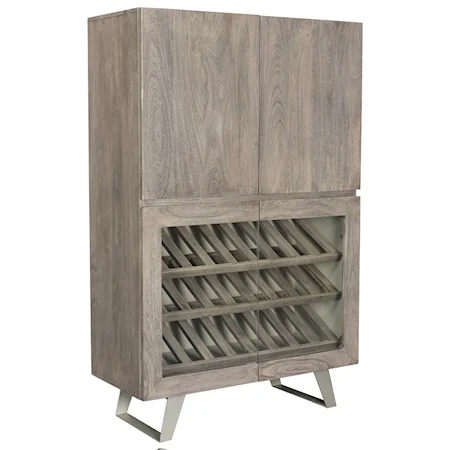 Bar Cabinet with Wine Bottle and Stemware Storage