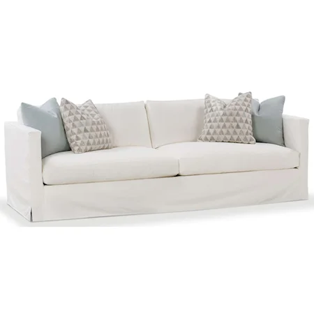 84" Slip Cover Sofa with 2 Seat Cushions