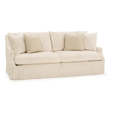2-Cushion Sofa with Slipcover
