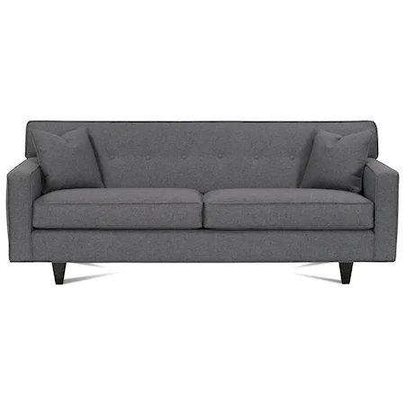 Contemporary 75" 2-Cushion Sofa with Track Arms