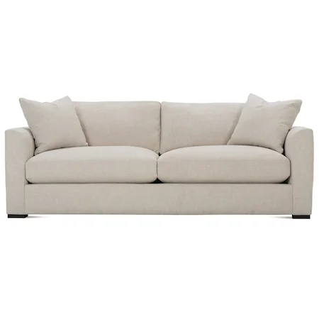 Transitional Sofa with Tapered Arms