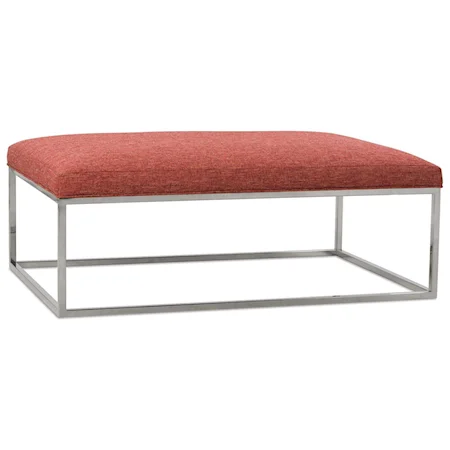 Cocktail Table Ottoman with Metal Frame