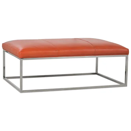 Cocktail Table Ottoman with Metal Frame