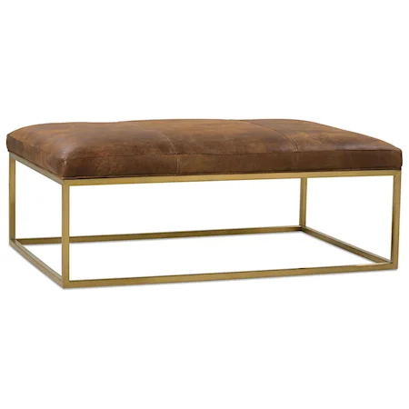 Cocktail Table Ottoman with Metal Frame