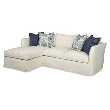 Transitional Two Piece Sectional Sofa with RAF Chaise