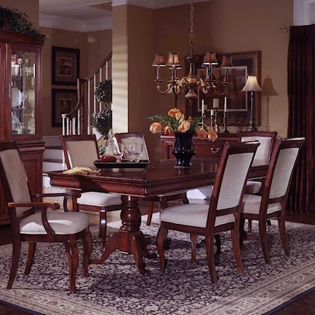 Dark Cherry Pedestal Table