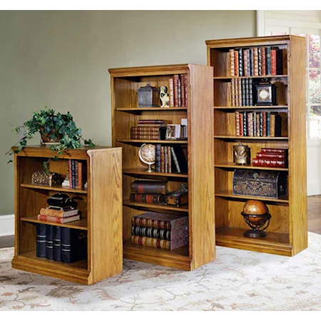 Open Bookcase, 72" bookcase, 60" bookcase, 36" bookcase