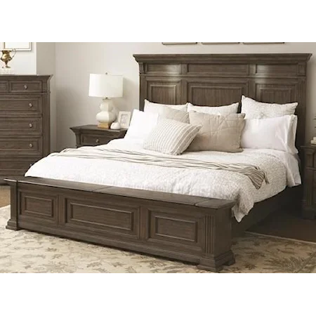 Traditional California King Platform Bed with Blanket Chest