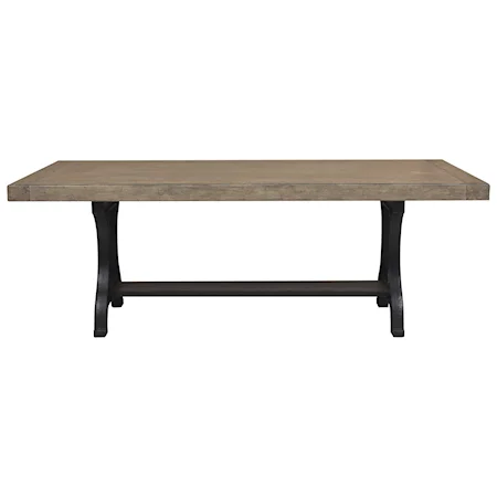 Pedestal Dining Table with Cast Metal Base