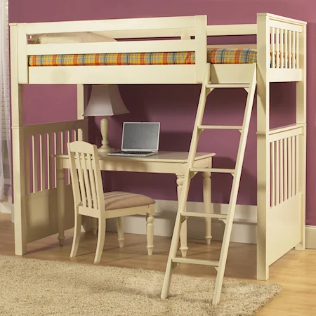 Twin Loft Bed with Desk Unit