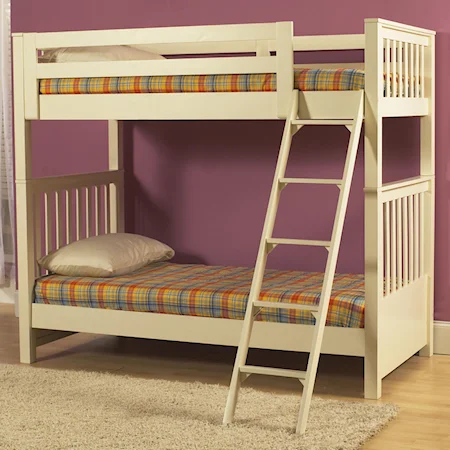 Twin-Over-Twin Space Saving Youth Bunk Bed Set