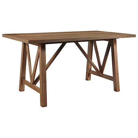 Casual Counter Height Trestle Table