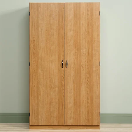 Wardrobe/Storage Cabinet with Garment Rod