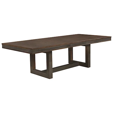 Industrial Dining Table with Leaf