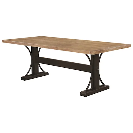 Rectangular Trestle Dining Table