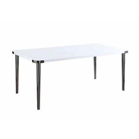 Modern Dining Table with Glossy Top