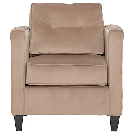 Contemporary Upholstered Chair with Tufted Seatback