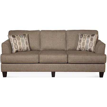 Contemporary Sofa with Accent Pillows