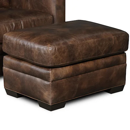 Casual Ottoman With Block Feet